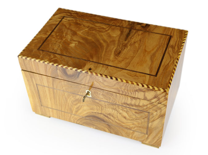 Biedermeier ash-tree jewellery Box