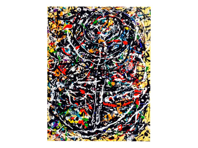 Anchor with Heart ala Jackson Pollock